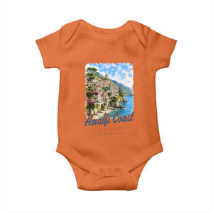 Amalfi Coast Baby Onesie La Dolce Vita Italy Coastal Village Vintage Mediterranean Paradise TS10 Orange Print Your Wear