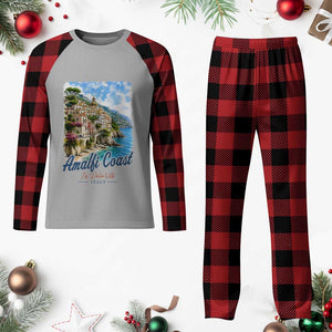 Amalfi Coast Plaid Pajama Set La Dolce Vita Italy Coastal Village Vintage Mediterranean Paradise TS10 Buffalo Plaid Print Your Wear