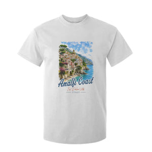 Amalfi Coast T Shirt For Kid La Dolce Vita Italy Coastal Village Vintage Mediterranean Paradise TS10 White Print Your Wear