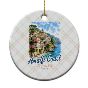 Amalfi Coast Ceramic Ornament La Dolce Vita Italy Coastal Village Vintage Mediterranean Paradise TS10 1pc Christmas Plaid Print Your Wear