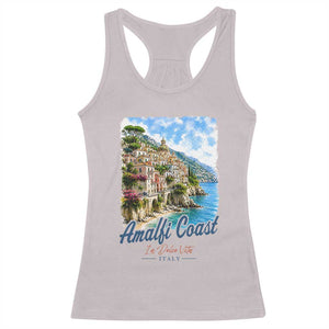 Amalfi Coast Racerback Tank Top La Dolce Vita Italy Coastal Village Vintage Mediterranean Paradise TS10 Ice Gray Print Your Wear