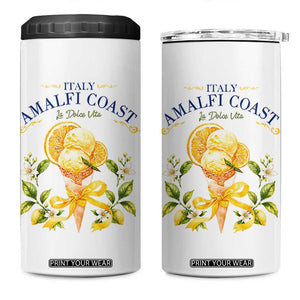 Amalfi Coast Limoncello Gelato 4 in 1 Can Cooler Tumbler La Dolce Vita Italy Lemon Dessert Summer TS10 One Size: 16 oz White Print Your Wear