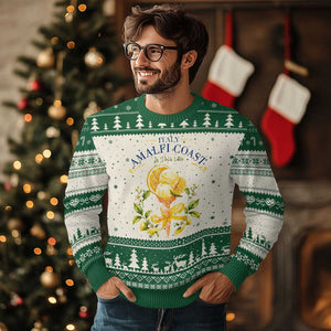 Amalfi Coast Limoncello Gelato Ugly Christmas Sweater La Dolce Vita Italy Lemon Dessert Summer TS10 Beige Green Print Your Wear