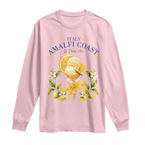 Amalfi Coast Limoncello Gelato Long Sleeve Shirt La Dolce Vita Italy Lemon Dessert Summer TS10 Light Pink Print Your Wear