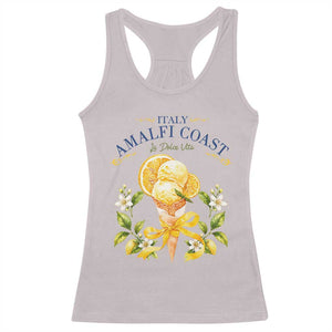 Amalfi Coast Limoncello Gelato Racerback Tank Top La Dolce Vita Italy Lemon Dessert Summer TS10 Ice Gray Print Your Wear
