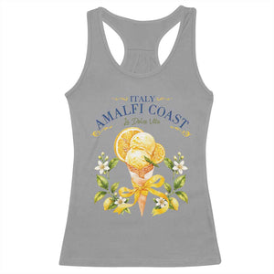 Amalfi Coast Limoncello Gelato Racerback Tank Top La Dolce Vita Italy Lemon Dessert Summer TS10 Sport Gray Print Your Wear