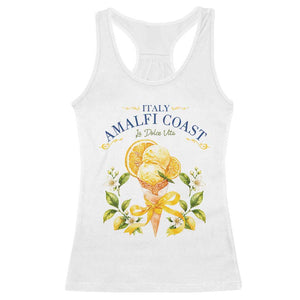 Amalfi Coast Limoncello Gelato Racerback Tank Top La Dolce Vita Italy Lemon Dessert Summer TS10 White Print Your Wear