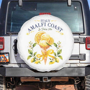 Amalfi Coast Limoncello Gelato Spare Tire Cover La Dolce Vita Italy Lemon Dessert Summer TS10 No hole White Print Your Wear