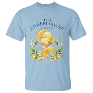 Amalfi Coast Limoncello Gelato T Shirt La Dolce Vita Italy Lemon Dessert Summer TS10 Light Blue Print Your Wear