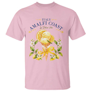 Amalfi Coast Limoncello Gelato T Shirt La Dolce Vita Italy Lemon Dessert Summer TS10 Light Pink Print Your Wear