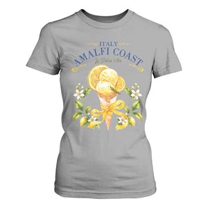 Amalfi Coast Limoncello Gelato T Shirt For Women La Dolce Vita Italy Lemon Dessert Summer TS10 Sport Gray Print Your Wear