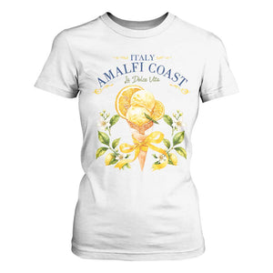 Amalfi Coast Limoncello Gelato T Shirt For Women La Dolce Vita Italy Lemon Dessert Summer TS10 White Print Your Wear