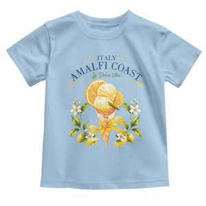 Amalfi Coast Limoncello Gelato Toddler T Shirt La Dolce Vita Italy Lemon Dessert Summer TS10 Light Blue Print Your Wear