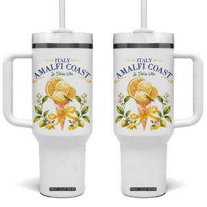 Amalfi Coast Limoncello Gelato Tumbler With Handle La Dolce Vita Italy Lemon Dessert Summer TS10 One Size: 40 oz White Print Your Wear