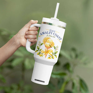 Amalfi Coast Limoncello Gelato Tumbler With Handle La Dolce Vita Italy Lemon Dessert Summer TS10 Print Your Wear