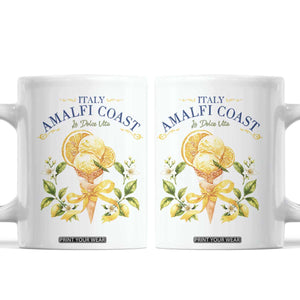 Amalfi Coast Limoncello Gelato Coffee Mug La Dolce Vita Italy Lemon Dessert Summer TS10 White Print Your Wear