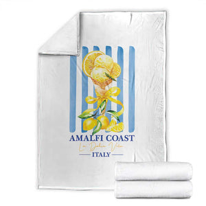 Amalfi Coast Italy Lemon Gelato Throw Blanket La Dolce Vita Citrus Summer Travel Vintage Coastal