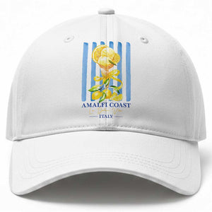 Amalfi Coast Italy Lemon Gelato Baseball Cap La Dolce Vita Citrus Summer Travel Vintage Coastal