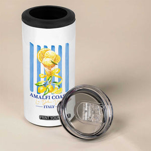 Amalfi Coast Italy Lemon Gelato 4 in 1 Can Cooler Tumbler La Dolce Vita Citrus Summer Travel Vintage Coastal