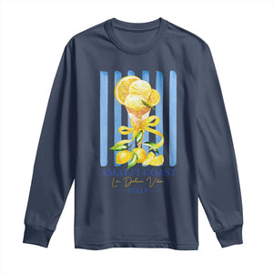 Amalfi Coast Italy Lemon Gelato Long Sleeve Shirt La Dolce Vita Citrus Summer Travel Vintage Coastal