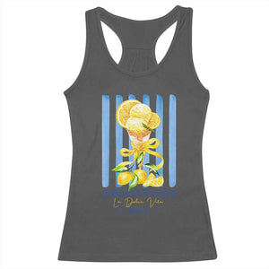 Amalfi Coast Italy Lemon Gelato Racerback Tank Top La Dolce Vita Citrus Summer Travel Vintage Coastal