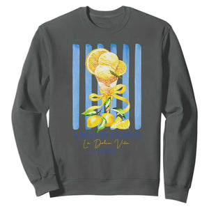 Amalfi Coast Italy Lemon Gelato Sweatshirt La Dolce Vita Citrus Summer Travel Vintage Coastal