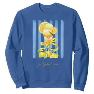 Amalfi Coast Italy Lemon Gelato Sweatshirt La Dolce Vita Citrus Summer Travel Vintage Coastal