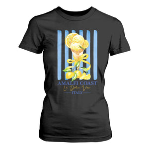 Amalfi Coast Italy Lemon Gelato T Shirt For Women La Dolce Vita Citrus Summer Travel Vintage Coastal