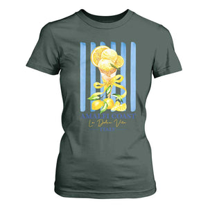 Amalfi Coast Italy Lemon Gelato T Shirt For Women La Dolce Vita Citrus Summer Travel Vintage Coastal