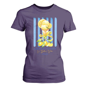 Amalfi Coast Italy Lemon Gelato T Shirt For Women La Dolce Vita Citrus Summer Travel Vintage Coastal