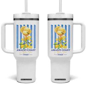 Amalfi Coast Italy Lemon Gelato Tumbler With Handle La Dolce Vita Citrus Summer Travel Vintage Coastal