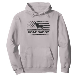 Goat Daddy Hoodie Funny Fathers Day Presents For Goat Dad US Flag TS10 Ice Gray Print Your Wear