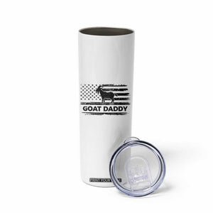 Goat Daddy Skinny Tumbler Funny Fathers Day Presents For Goat Dad US Flag TS10 Print Your Wear