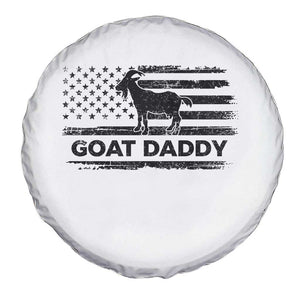 Goat Daddy Spare Tire Cover Funny Fathers Day Presents For Goat Dad US Flag TS10 Print Your Wear