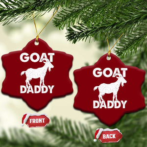 Goat Daddy Ceramic Ornament Funny Fathers Day Presents For Goat Dad TS10 Print Your Wear
