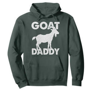 Goat Daddy Hoodie Funny Fathers Day Presents For Goat Dad TS10 Dark Forest Green Print Your Wear