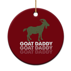 Funny Dad Ceramic Ornament Funny Goat Daddy Fathers Day Presents For Goat Lovers TS10 1pc Red Print Your Wear