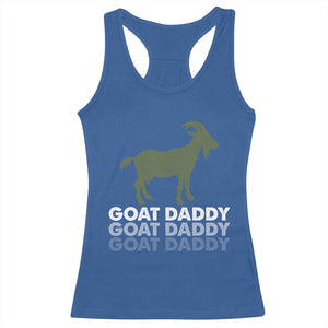 Funny Dad Racerback Tank Top Funny Goat Daddy Fathers Day Presents For Goat Lovers TS10 Royal Blue Print Your Wear