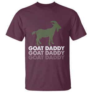 Funny Dad T Shirt Funny Goat Daddy Fathers Day Presents For Goat Lovers TS10 Maroon Print Your Wear