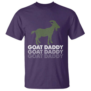 Funny Dad T Shirt Funny Goat Daddy Fathers Day Presents For Goat Lovers TS10 Purple Print Your Wear