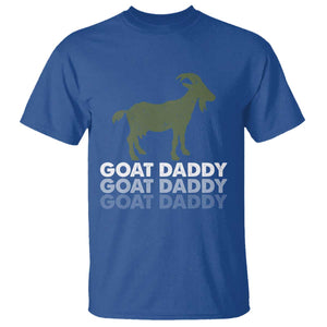 Funny Dad T Shirt Funny Goat Daddy Fathers Day Presents For Goat Lovers TS10 Royal Blue Print Your Wear