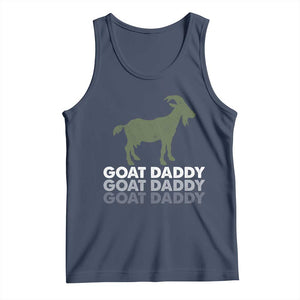 Funny Dad Tank Top Funny Goat Daddy Fathers Day Presents For Goat Lovers TS10 Navy Print Your Wear