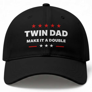 Retro Twin Dad Baseball Cap Make It A Double Fathers Day