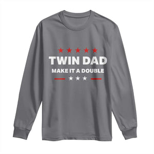 Retro Twin Dad Long Sleeve Shirt Make It A Double Fathers Day