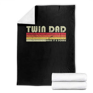 Retro Twin Dad Throw Blanket Make It A Double Vintage Cool 70s 80s Style Sunset TS10 Black Print Your Wear