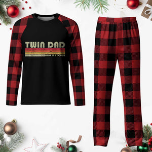 Retro Twin Dad Plaid Pajama Set Make It A Double Vintage Cool 70s 80s Style Sunset TS10 Buffalo Plaid Print Your Wear