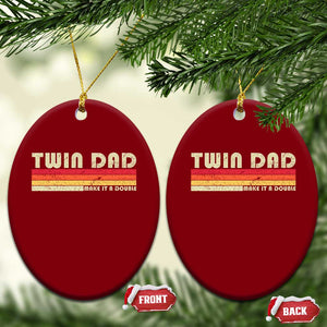 Retro Twin Dad Ceramic Ornament Make It A Double Vintage Cool 70s 80s Style Sunset TS10 Print Your Wear
