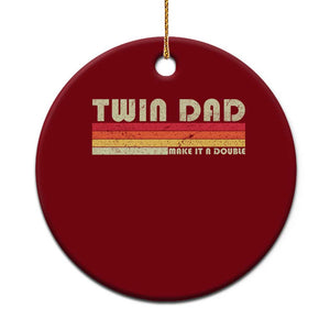 Retro Twin Dad Ceramic Ornament Make It A Double Vintage Cool 70s 80s Style Sunset TS10 1pc Red Print Your Wear