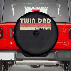 Retro Twin Dad Spare Tire Cover Make It A Double Vintage Cool 70s 80s Style Sunset TS10 Black Print Your Wear