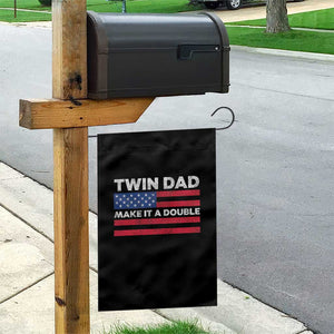 Retro Twin Dad Garden Flag Make It A Double US Flag Fathers Day TS10 Print Your Wear